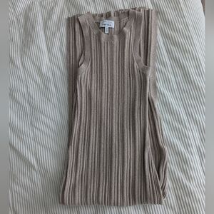 & other stories fitted midi ribbed tank dress